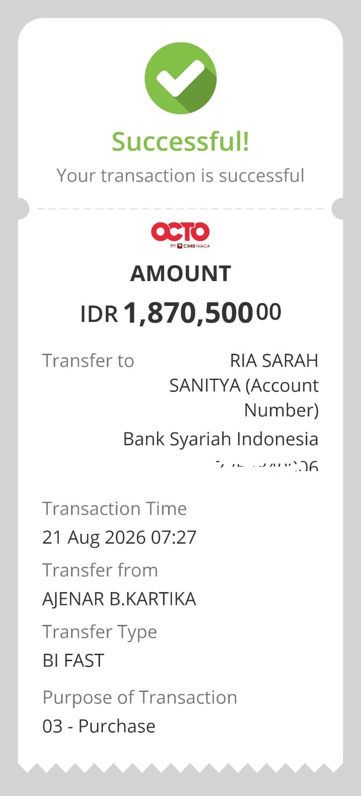 Sedekah Jumat Barokah tgl 21 Agustus 2026 
